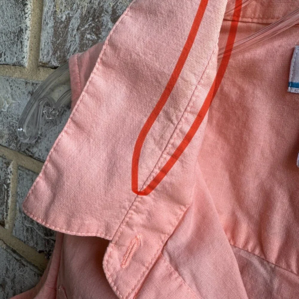 Columbia Sleeveless Button Front Collared Cotton Blend Shirt Women's Size S